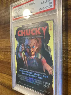 MTG✨CHUCKY (Kardur, Doomscourge) Rev/Flip FOIL✨SLD - Chucky PSA 10 MYTHIC 2024 - Image 5
