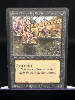 MTG St0ne-Throwing Devils (Dark) Arabian Nights Regular Common Lightly Played LP - Image 1