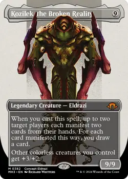 Kozilek, the Broken Reality (Borderless) [Modern Horizons 3] Magic MTG - Image 1