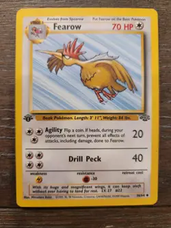 1st Edition Fearow 36/64 Jungle Non Holo Uncommon WoTC Pokemon 1999 LP A - Image 1