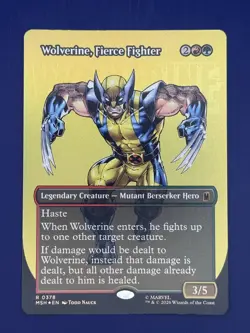 Wolverine, Fierce Fighter (Borderless) Marvel Super Heroes Foil - Image 2