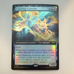Wizards of the Coast Enduring Curiosity DSK 0371 Rare Blue Foil Ext Art Eng - Image 1