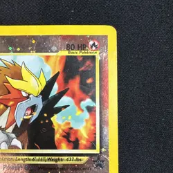 Pokemon TCG Entei #34 WOTC Black Star Promo Cosmos Holo Swirl Card - Image 3