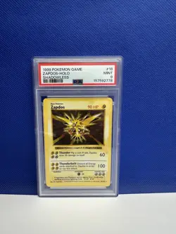 1999 POKEMON BASE SET SHADOWLESS #16 ZAPDOS HOLO PSA 9 *New Cert - Image 1