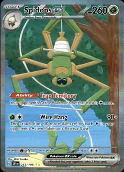 Spidops ex 243/198 Special Illustration Rare Scarlet & Violet Pokemon Holo NM - Image 1