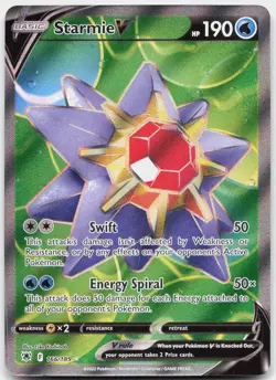 Starmie V 166/189 Ultra Rare Astral Radiance Pokemon Holo Near Mint - Image 1