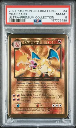 2021 POKEMON CELEBRATIONS ULTRA-PREMIUM COLLECTION #4 CHARIZARD PSA 8 - Image 1