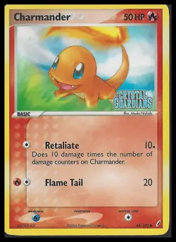 Pokemon Crystal Guardians #48/100 Charmander - Holo,Stamped - Image 1