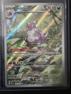 Pokemon TCG Nidoking 174/165 Sv: Scarlet & Violet 151 IR Full Art Holo - Image 1