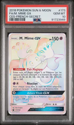 Carte Pokemon M. Mime GX 173/168 PSA 10 Tempete Celeste POP 2 !!! - Image 1