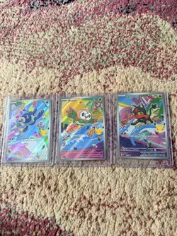 Pokemon TCG First Partner Illustration Collection Series 1 Gen 7 Starters Set - Image 1