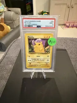 1999 Pokemon Base Set - Pikachu #58 Yellow Cheeks PSA 9 - VINTAGE - Image 1