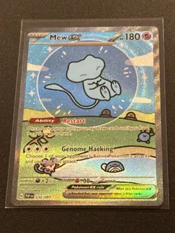 "Bubble Mew" Mew EX SIR 232/091 Pokemon Scarlet and Violet Paldean Fates NM - Image 1