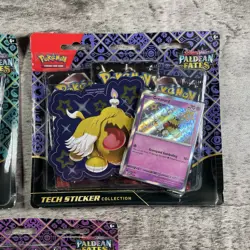 Pokemon Paldean Fates Tech Sticker Collection SET of 3 NEW 1 Of Each Artwork - Image 5