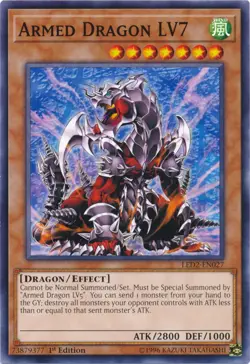 1x (EX) Armed Dragon LV7 - LED2-EN027 - Common - 1st Edition YuGiOh - Image 1