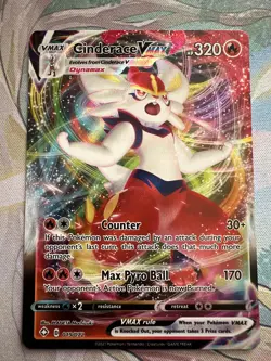 Cinderace VMAX 019/072 Shining Fates Ultra Rare Holo Pokemon TCG Card NM - Image 1