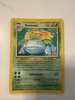 Pokemon TCG Venusaur Holo Rare Card 15/102 Base Set, Unlimited 1999 Vintage - Image 4