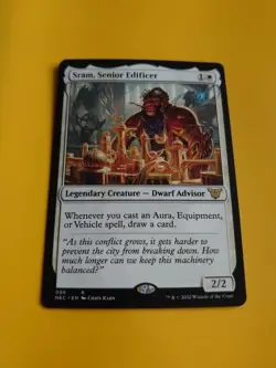 Sram, Senior Edificer. NEC rare dwarf advisor MTG Card. - Image 2