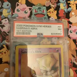 PSA 7 2000 Sabrina’s Abra #91 1st Edition Pokemon gym heroes WOTC TCG card game. - Image 2