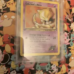 PSA 7 2000 Sabrina’s Abra #91 1st Edition Pokemon gym heroes WOTC TCG card game. - Image 3