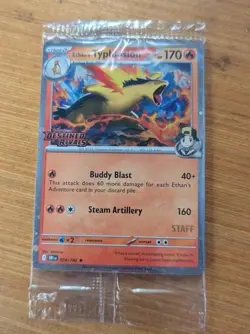 Pokemon TCG - Destined Rivals Pre-release STAFF Promo Pack All 4 Cards - Image 1