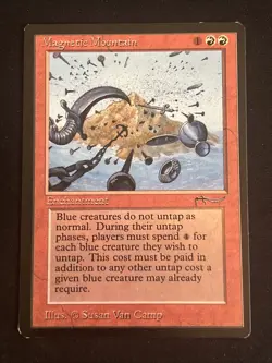 1x Magnetic Mountain Arabian Nights LP Old School MTG Magic the Gathering x1 MKE - Image 1