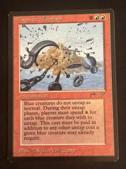 1x Magnetic Mountain Arabian Nights LP Old School MTG Magic the Gathering x1 MKE - Image 3