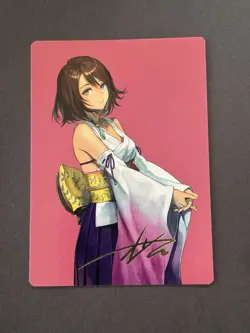Yuna, Hope of Spira Art Series-GOLD STAMPED Signature 48-MTG Final Fantasy-NM - Image 1