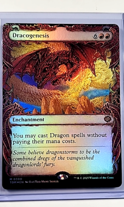 2025 MTG Magic the Gathering TDM Dragonstorm Showcase Foil #300 Dracogenesis - Image 1