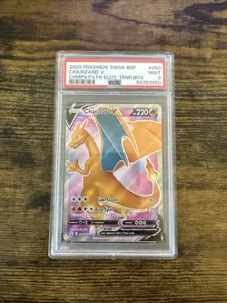 56325606 2020 Pokemon SWSH BSP Charizard V Champion Path Elite PSA 9 SWSH050 - Image 1