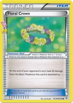 Damaged, English Pokemon Regular Floral Crown - RC26/RC32 - Common XY - Generati - Image 1