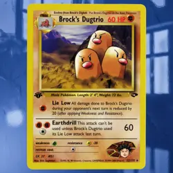 Pokemon Brock's Dugtrio 1st Edition 22/132 Gym Challenge Non-Holo Card ☆NM-MINT - Image 1