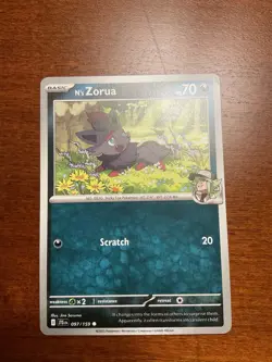 N's Zorua 097/159 Journey Together Regular Pokemon TCG Card - Image 1