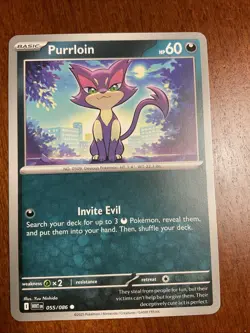 Purrloin 055/086 White Flare Regular Pokemon TCG Card - Image 1