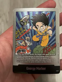Bandai Dragon Ball Super Card Game Energy Marker Son Goku E-47 Full Art Foil - Image 1