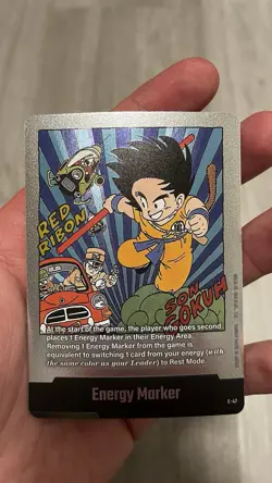 Bandai Dragon Ball Super Card Game Energy Marker Son Goku E-47 Full Art Foil - Image 2