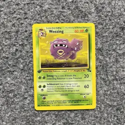 Pokemon Weezing 45/62 Uncommon Fossil 1st Edition Non Holo Card Vintage - Image 1