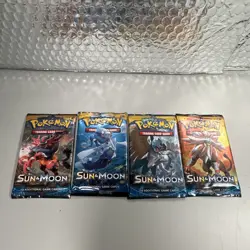 Pokemon Trading Card Game Sun & Moon Booster Pack Lot 4 - 10 Cards Each - Image 1