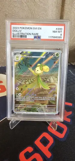 Dolliv 200/198 Scarlet & Violet Base Set Illustration Rare - Pokemon TCG PSA 8 - Image 1
