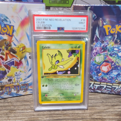 Pokemon TCG Celebi Neo Revelation 1st Edition Holo PSA 9 English 2001 #16 - Image 1