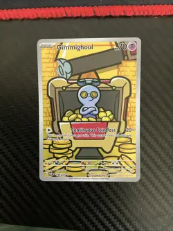 POKEMON TCG GIMMIGHOUL 198/182 PARADOX RIFT ILLUSTRATION RARE EN NM - Image 1
