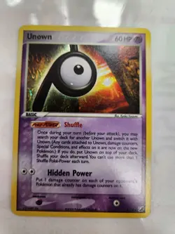 SWIRL!!! 2005 Pokemon EX Unseen Forces Holo Unown #P/28 LP - Image 1
