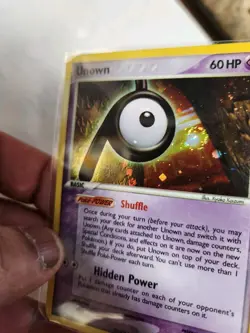 SWIRL!!! 2005 Pokemon EX Unseen Forces Holo Unown #P/28 LP - Image 5