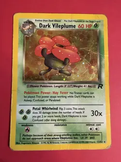 Pokemon Dark Vileplume 13/82 Team Rocket Holo Rare Unlimited DMG - Image 1