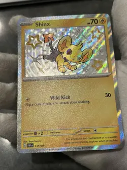 Pokemon TCG Shinx 135/091 Paldean Fates Baby Shiny Rare Holo NM - Image 4