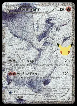 Reshiram 113/114 Celebrations: Classic Collection Pokemon Holo NM - Image 1