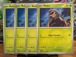 Pokemon TCG Temporal Forces Rellor 023/162 x4 Playset - Image 1
