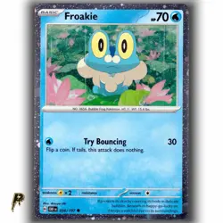 Pokemon Obsidian Flames Froakie 056/197 Cosmos Holo Promo NM - Image 1
