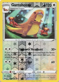 Gumshoos - Pokemon Reverse Holo Rare 2023 Crown Zenith 118/159 NM - Image 1
