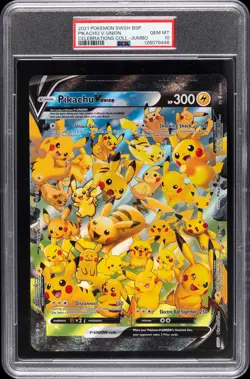 2021 POKEMON SWSH BLACK STAR PROMO PIKACHU V-UNION PSA 10 - Image 1